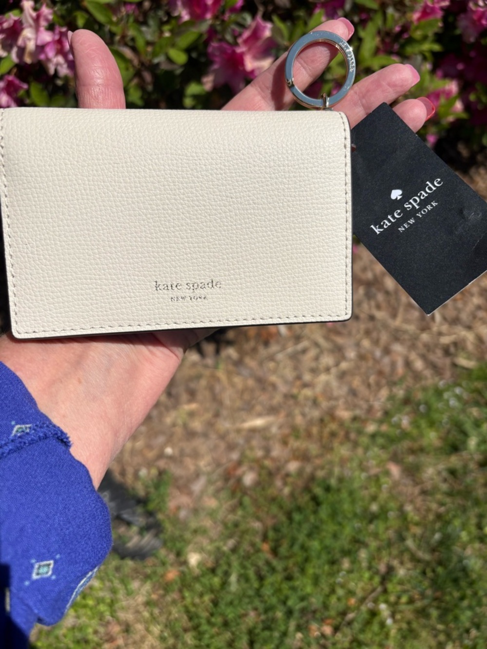 Kate Spade Beige Leather Bifold Wallet NWT